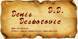 Denis Despotović vizit kartica